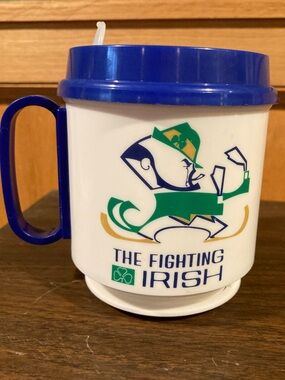 The Fighting Irish Travel Mug - White and Blue